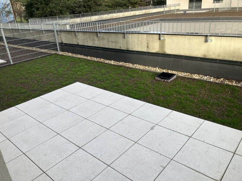 Pronájem nového bytu 3kk s předzahrádkou a balkonem v Liberci, Polní ulice, Staré Pavlovice