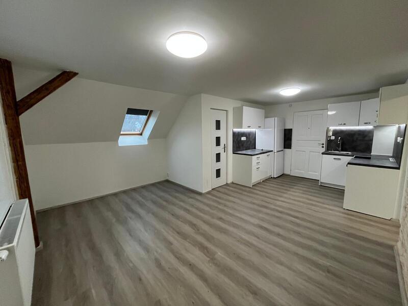 Pronájem bytu 2+kk po rekonstrukci, se zahradou ve Vesci, ul. U Družiny